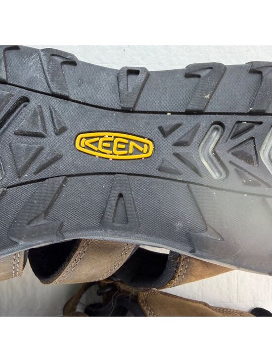 KEEN Brown Leather Sport Sandals Mens Size 7 39 Speed Laces Flat Shoes 1020616 main image 5